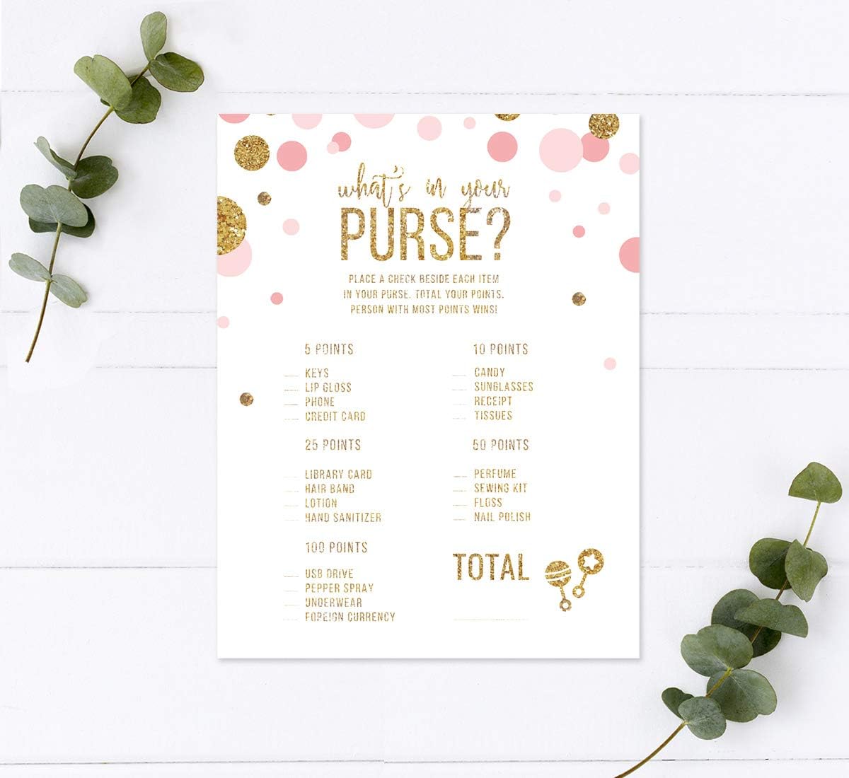 Andaz Press Blush Pink Gold Glitter Girl Baby Shower, Printable Table Tent Place Cards, 20-Pack, Seat Placement Cards Blank Place Cards For Table Settings Name Cards for Wedding, Graduation Food Cards - Colors A
