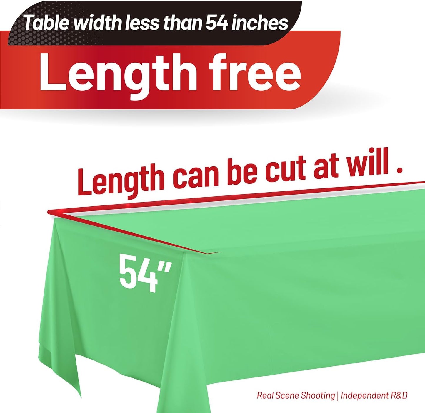 Plastic Table Cloth, 310 Ft X 54 in Disposable Tablecloth White Plastic Tablecloth with Any Cut Sliding Cutters Premium Table Cover Roll for Picnics, Parties, Birthdays, Weddings