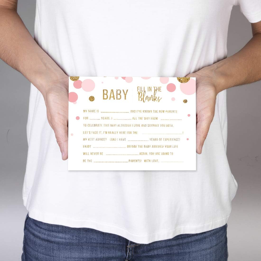 Andaz Press Blush Pink Gold Glitter Girl Baby Shower, Printable Table Tent Place Cards, 20-Pack, Seat Placement Cards Blank Place Cards For Table Settings Name Cards for Wedding, Graduation Food Cards - Colors B