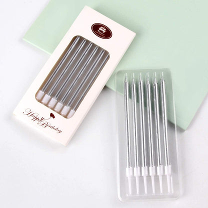 BEAN LIEVE 24-Count Birthday Candles - Long Thin Cake Candles Slow Burning Candles for Birthday, Wedding, Lucky Party Decoration (Champagne Gold)