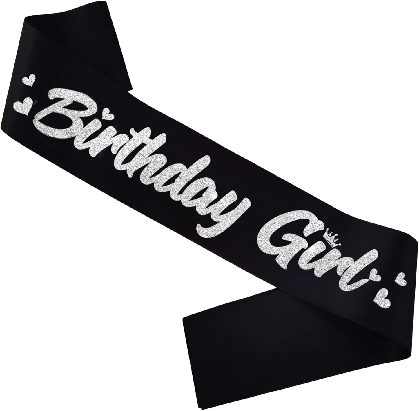 ‘Birthday Girl' Birthday Sash Royal Blue with Glitter Silver Letters Birthday Sash for Women, Sweet 16, 18th 21st B-day Sash