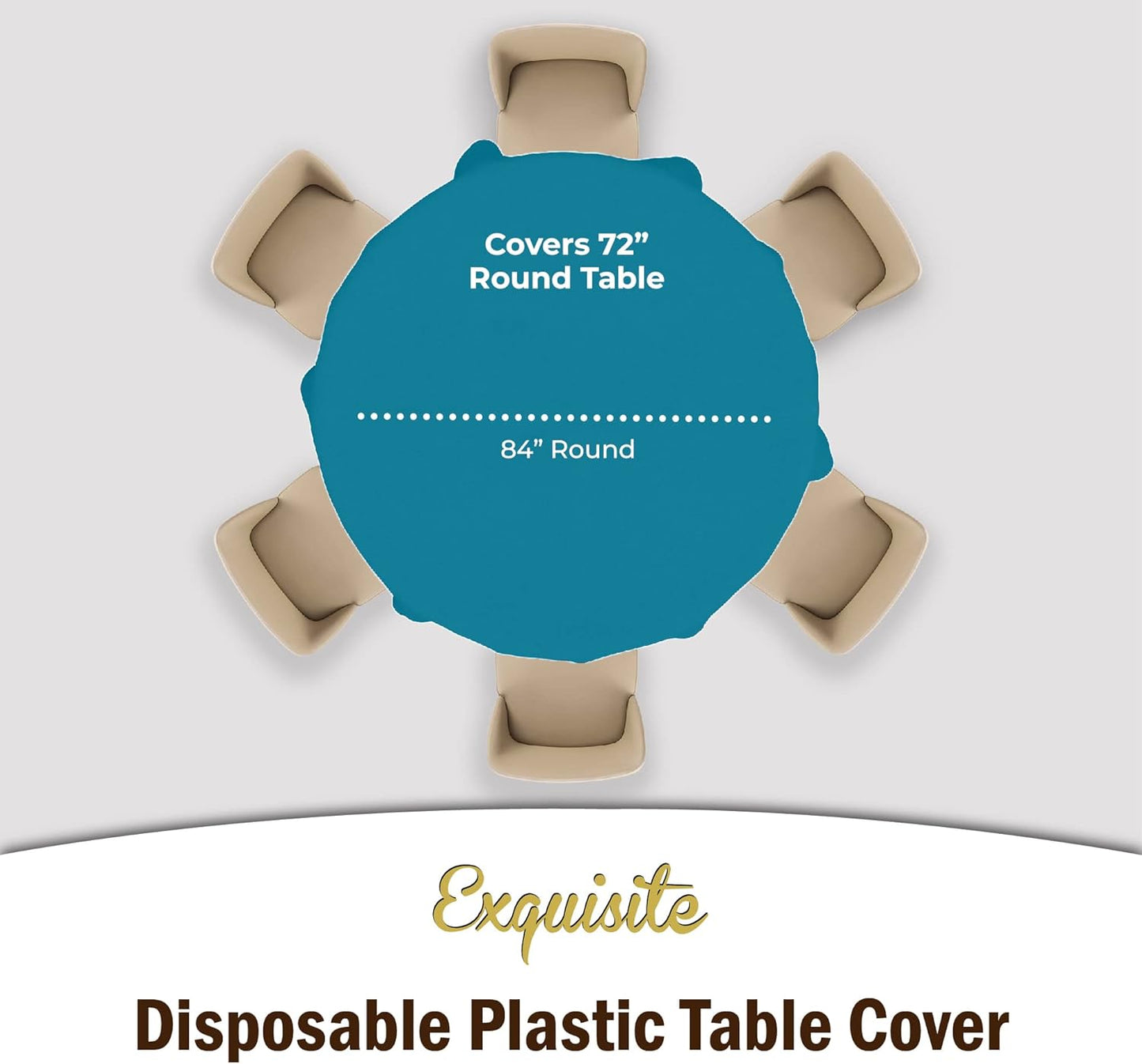 12-Pack Premium Plastic Tablecloth 54in. x 108in. Rectangle Table Cover - Dark Blue - Colors B