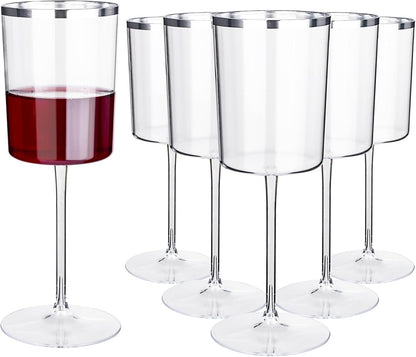 Ciaell 36 Pack Plastic Champagne Flutes - 6 Oz Disposable Champagne Glasses - Square Clear Plastic Toasting Glasses for Party Birthday Anniversary Wedding
