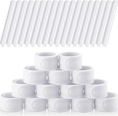 Vinsot 30 Pcs Silicone Slap Bracelets Gift for Kids DIY Slap Bands Party Favor Soft Blank Snap Wristbands Bulk for School Craft Project Painting Classroom Prizes Birthday Wedding