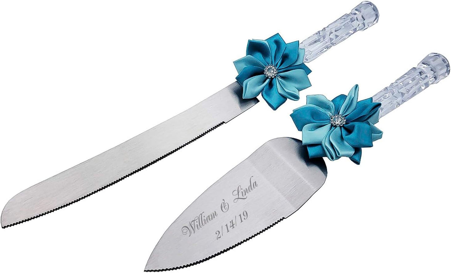 GIFTS INFINITY Personalized Wedding Cake Knife and Server Set with Engraving – Cake Cutting Utensil Set, Keepsake Gift for Wedding, Anniversary, Reception, Birthday & Other Occasions (CH-101WB)