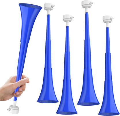Collapsible Stadium Horn, Vuvuzela Plastic Blow Horns, Team Cheering Spirit Accessories Noisemakers, Foldable Trumpet Noise Makers for Sporting Events, Football Soccer Games, School Party Supply