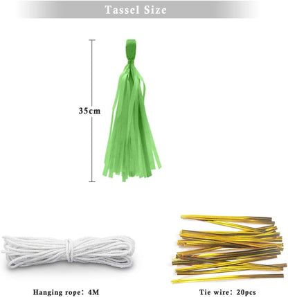 9.8in Blue Tissue Paper Tassel DIY Hanging paper decorations Party Garland Decor for Party Decorations Wedding,Festival,Baby Shower Decoration 20PCS25cm