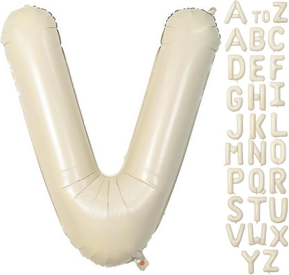Cream Letter A Balloons,40 Inch Balloons Letter A Mylar Helium Large A Balloon for Birthday Party Anniversary Decorations