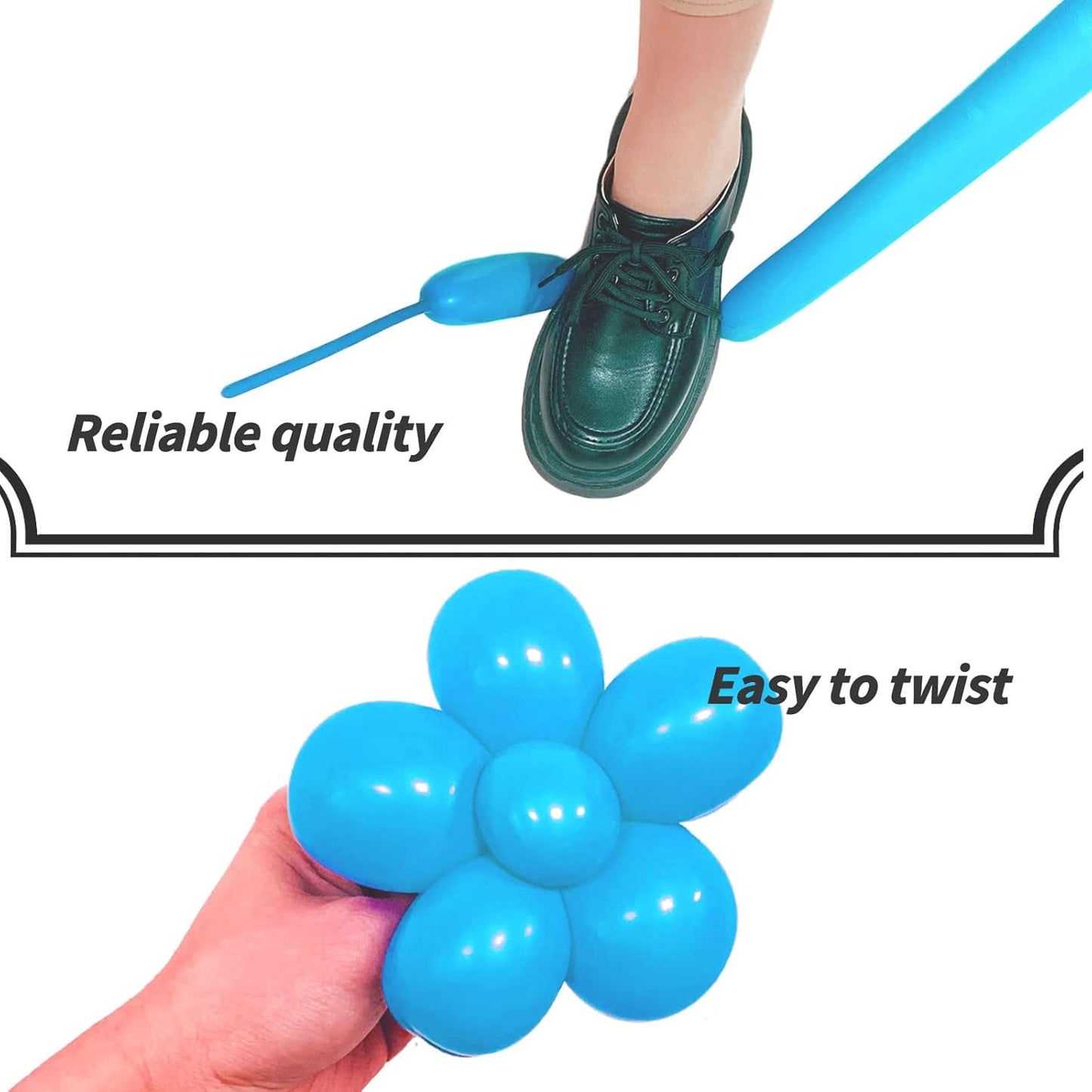 260 Balloons Clear, Thickening Long Balloons for Tying Arch, Twisting Latex Animals Magic Modeling Skinny Birthday Balloon for Kid‘s Party Wedding Decoartion Supply 100pcs