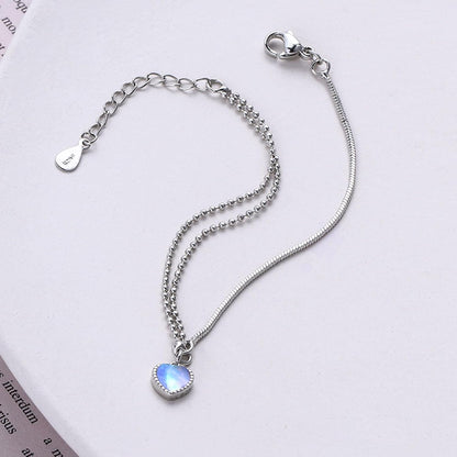 Long tiantian Moonstone Bracelet Glow in the Dark Bracelets Moonstone Jewelry for Women Crystal Bracelet Glow in the Dark Jewelry for Women Trendy Gifts for Christmas
