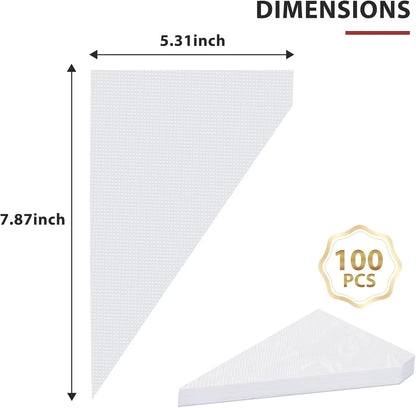 100pcs Disposable Small Piping Bags 8 inch, Mini Piping Bags, Pastry Piping Bags for Cream Frosting, Icing Bags for Cake and Dessert Decorations