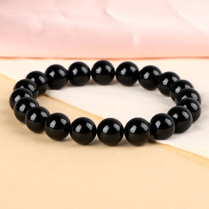 LPBeads Handmade Natural Gemstone Stretch Elastic Bracelet Healing Crystal Round Stone Beads Jewelry Gifts for Women Men