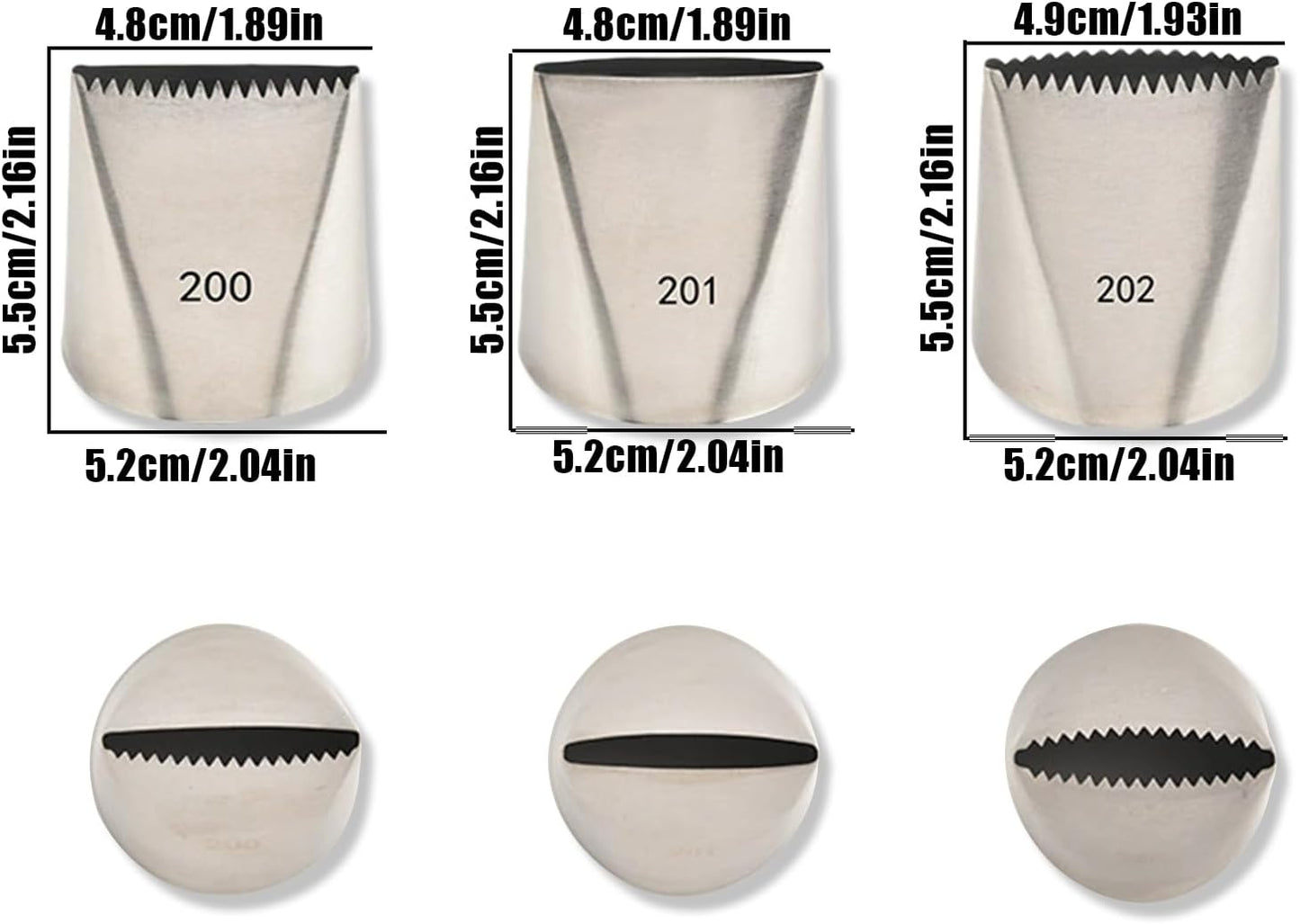 Piping Tips For Cake Decorating, Stainless Steel Icing Piping Nozzles For Pastry Fondant Decorating Tools (C)