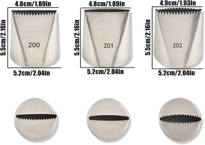 Piping Tips For Cake Decorating, Stainless Steel Icing Piping Nozzles For Pastry Fondant Decorating Tools (C)