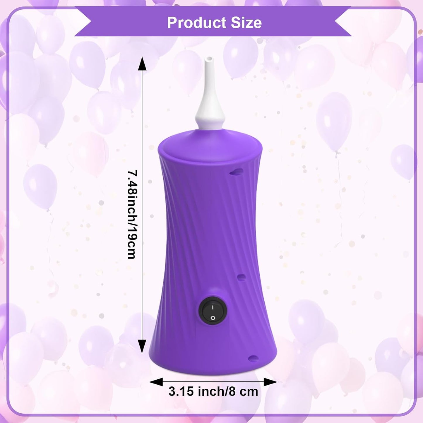 Ball Pump Balloon Pumps Electric, Balloon Pump Portable Long Animal Balloon Pump, Electric Blower Machine Inflator Basketball Pump 260 Balloon Pump for Party/Wedding/Birthday Decorations