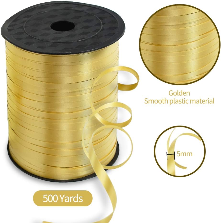 TONIFUL 500 Yards Curling Ribbon-Balloon Ribbon-Balloon String for Art&Craft Decor,Gift Wrapping,Ribbons and Bows for Christmas New Year Birthday Gifts (Silver)