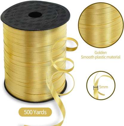 TONIFUL 500 Yards Curling Ribbon-Balloon Ribbon-Balloon String for Art&Craft Decor,Gift Wrapping,Ribbons and Bows for Christmas New Year Birthday Gifts (Silver)