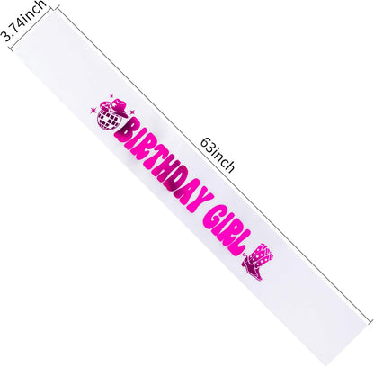 It's My Birthday Sash Black Glitter Sash with Hot Pink Foil Happy Birthday Decorations for Women Girls Men Boys Black Party Decorations