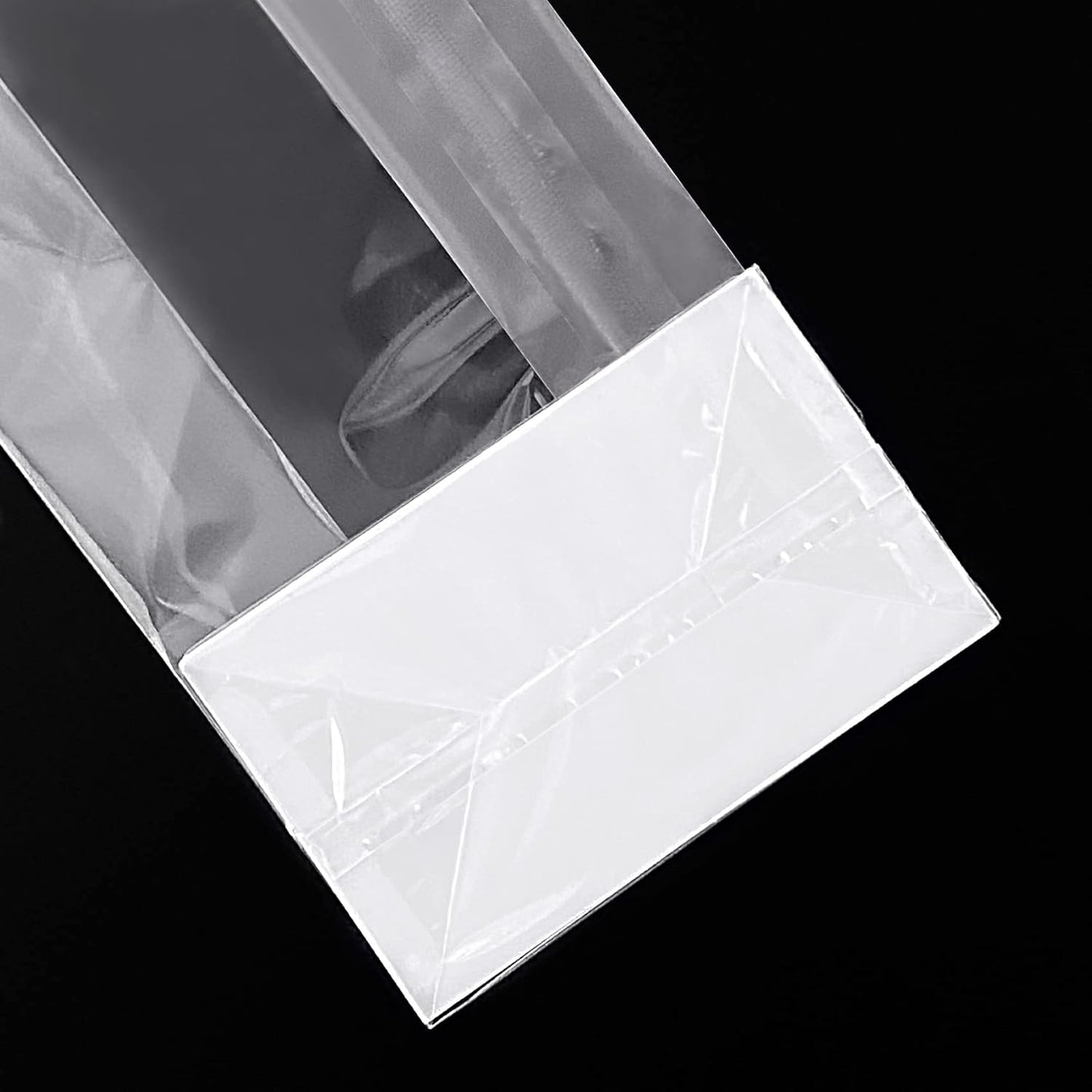 Gusseted Flat Bottom Cellophane Bags with Paper Insert 50Pcs 4x2x8 Inches Smore Bags