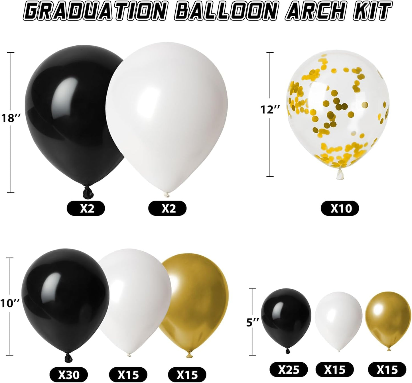 Graduation Decorations 2026 Graduation Party Decorations Set of 4 Boxes with 129pcs Balloons Arch Garland Kit Party Supplies for Any Grades Blue