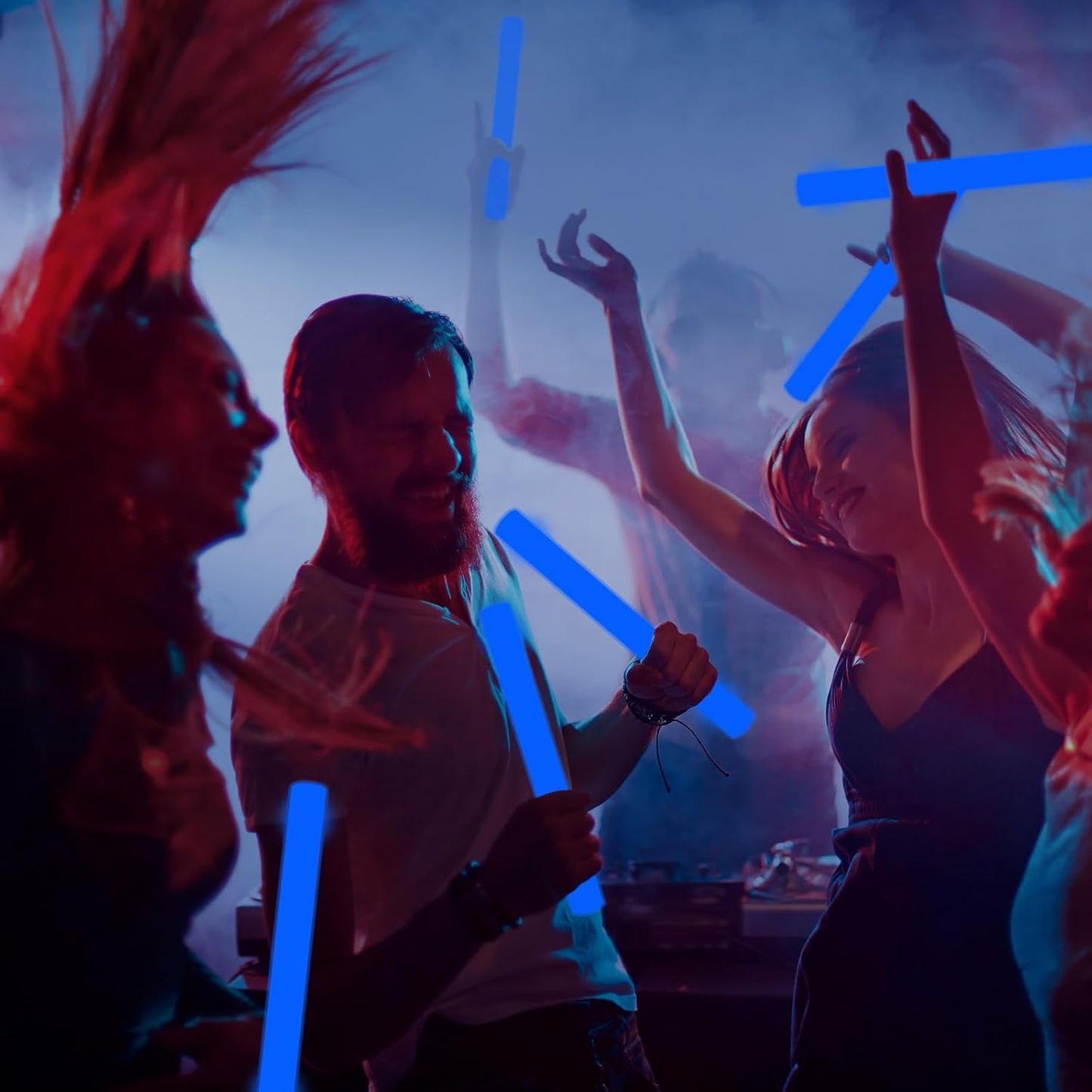 Glow Foam Sticks Bulk, 24 Pcs Red Giant LED Light Up Sticks 3 Modes Flashing Glowing Baton Wands Party Supplies for Wedding, Raves,Concert,Birthday,Christmas, Halloween,Sporting Events