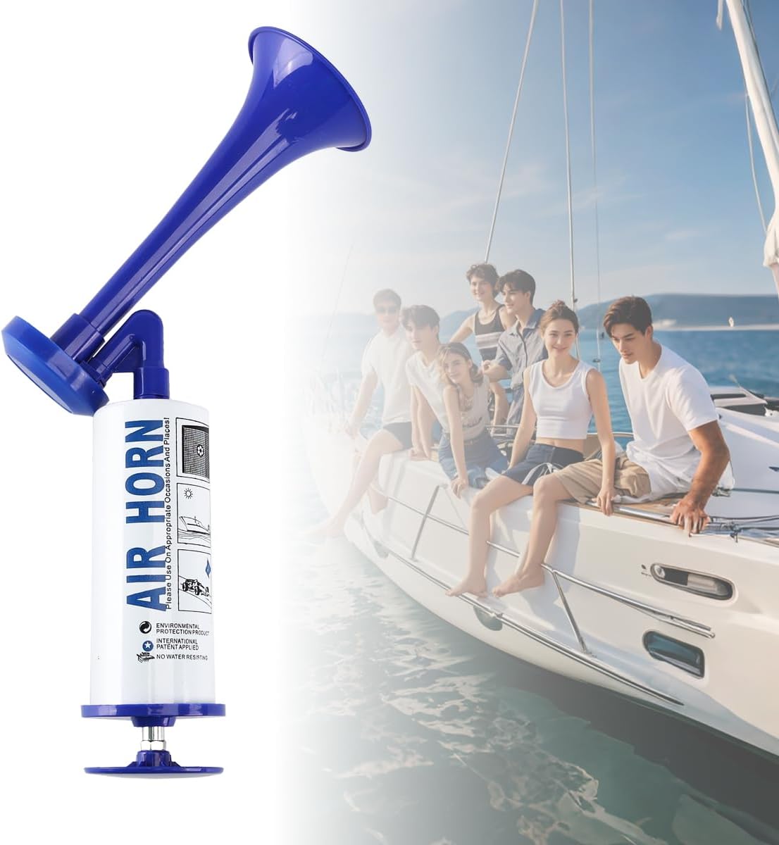 Air Horn for Boat Graduation Party Sports Events Beer Horns Dog Air Horn Self Defense Portable Air Pump Horn(ABS large handheld horn)