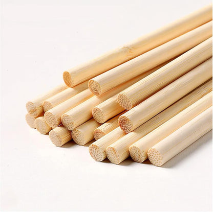 Dtmasao 1/4 x 17.5 Inch 25 PCS Dowel Rods Wood Sticks Wooden Dowel Rods - Unfinished Bamboo Sticks - for Crafts and DIYers
