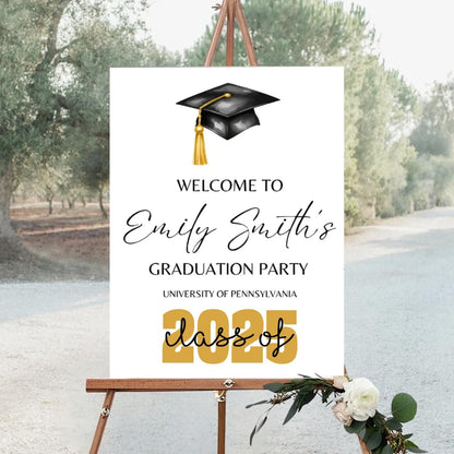 Graduation Party Welcome Sign, Photo Graduation Poster, Graduation Decorations, Grad Party Sign, Grad Welcome Sign, Graduation gift for best friend, Graduation gift for daughter, sister, brother - 1