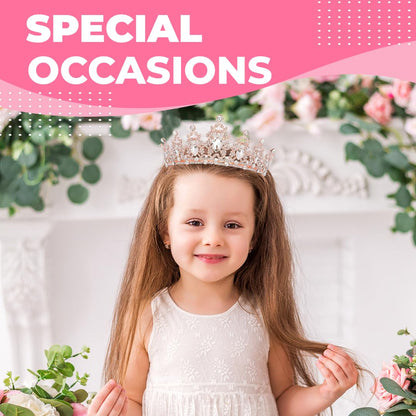 Birthday Tiara Crown with Sash for Women, Headband Hair Accessories for Wedding Party Costume