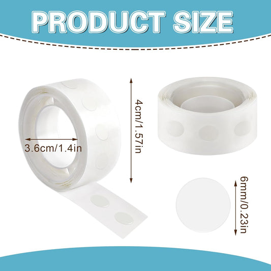 UPINS 300 Pcs Point Dots Balloon Glue Removable Adhesive Point Tape, 3 Rolls Double Sided Dots Stickers for Craft Wedding Decoration
