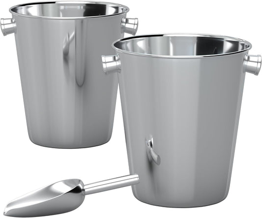 Champagne Bucke with Scoop Ice Bucket for Parties 2 Packs