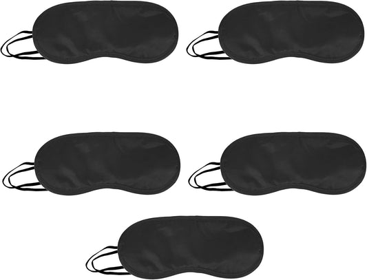 5 Pack Eye Sleep Masks, Sleep Covering, Eye Blinderfold for Sleeping,Travel, Party Games, Supply (Pink)