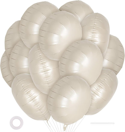 20 Pcs Black Round Shaped Balloons,18 Inch Round Foil Balloon,Giant Round Mylar Balloon Helium Balloons for Birthday Party Baby Shower Wedding Decorations (Black)