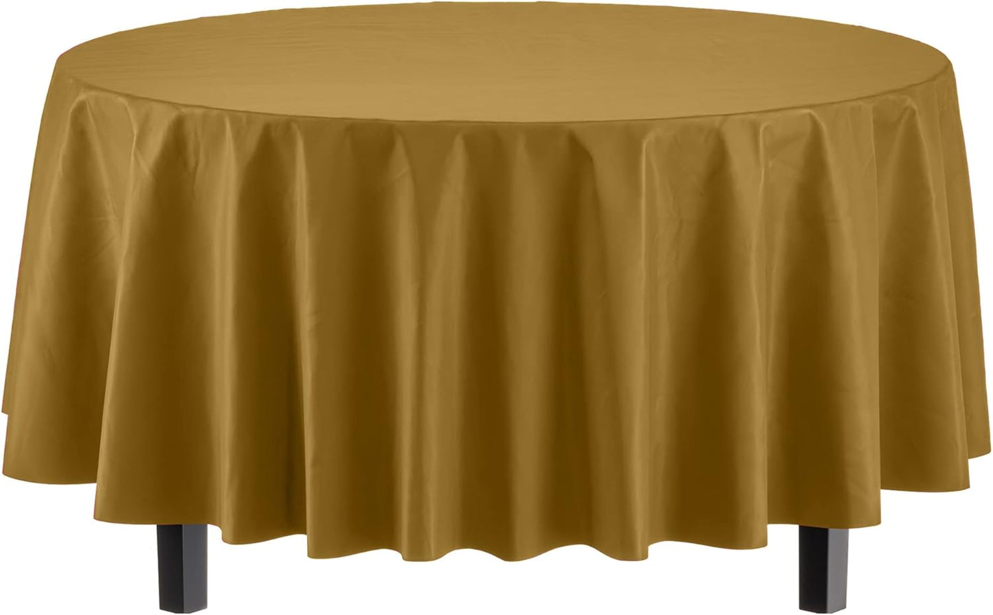 12-Pack Premium Plastic Tablecloth 54in. x 108in. Rectangle Table Cover - Dark Blue - Colors B
