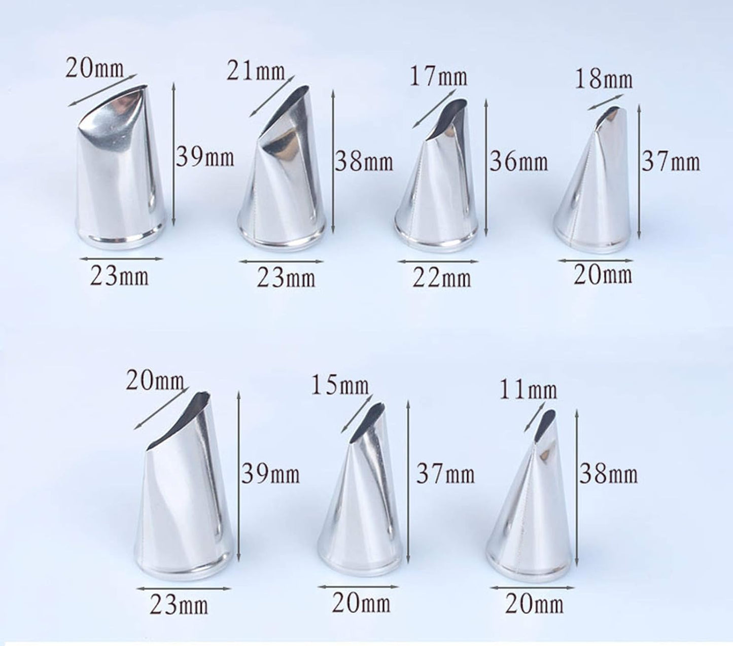 Piping Tips For Cake Decorating, Stainless Steel Icing Piping Nozzles For Pastry Fondant Decorating Tools (C)