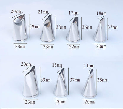 Piping Tips For Cake Decorating, Stainless Steel Icing Piping Nozzles For Pastry Fondant Decorating Tools (C)
