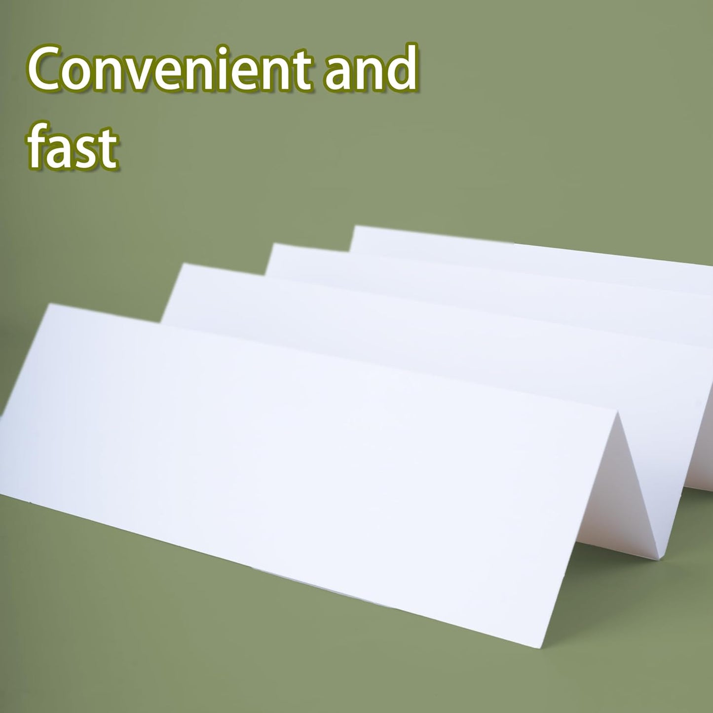 30 Pack Printable Name Tent Cards,3.5"x 11" Blank Folding Paper for Place Cards & Table Cards(White)