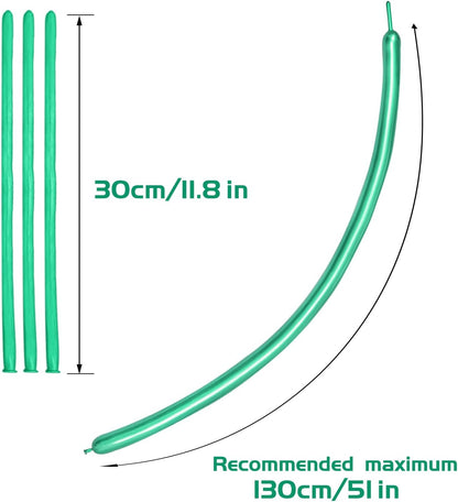 260 Clear Long Balloons for Animals, Thickening Skinny Latex Twisting for Arch Modeling Magic Clown Birthday Wedding Party Decorations 100pcs