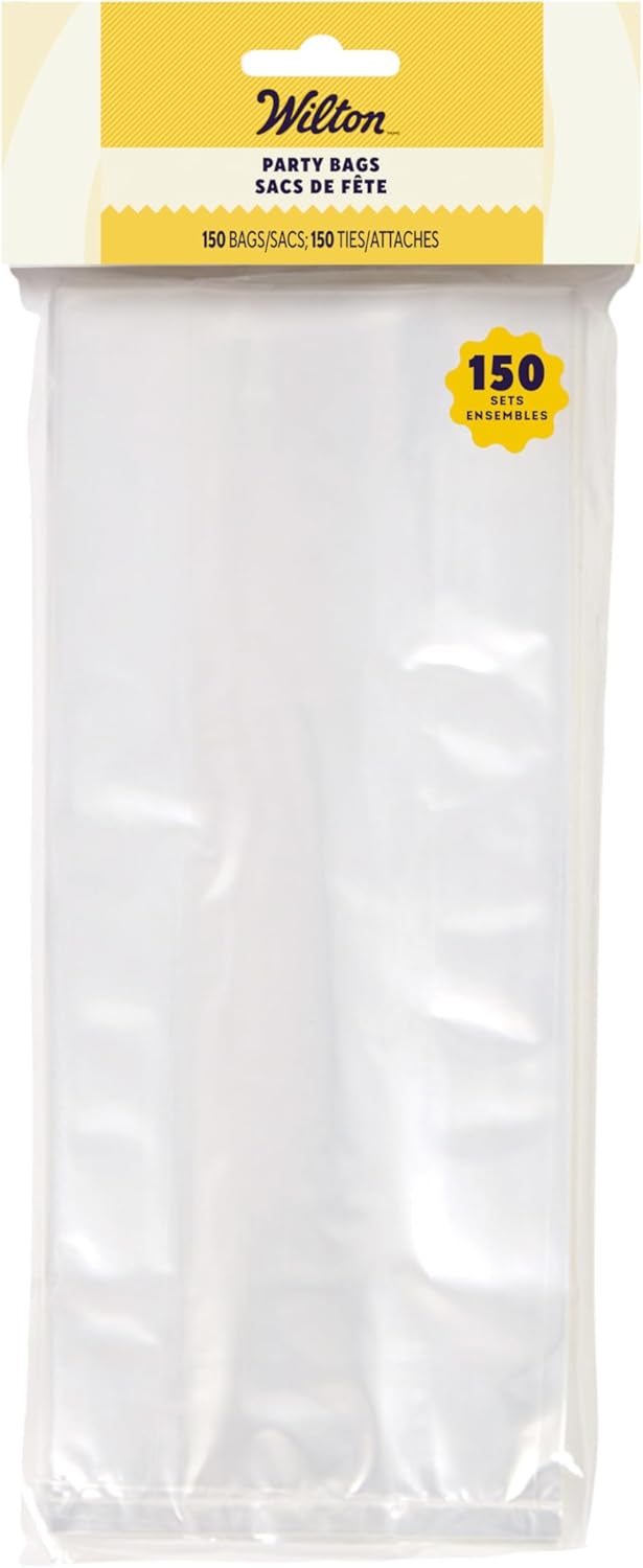 Wilton Clear Treat Party Bags, 4 x 9.5 in., 150 Pack