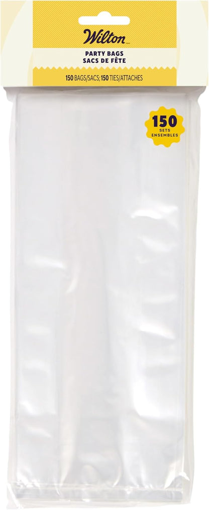 Wilton Clear Treat Party Bags, 4 x 9.5 in., 150 Pack