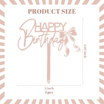 DIY Happy birthday Cake Topper Black Acrylic