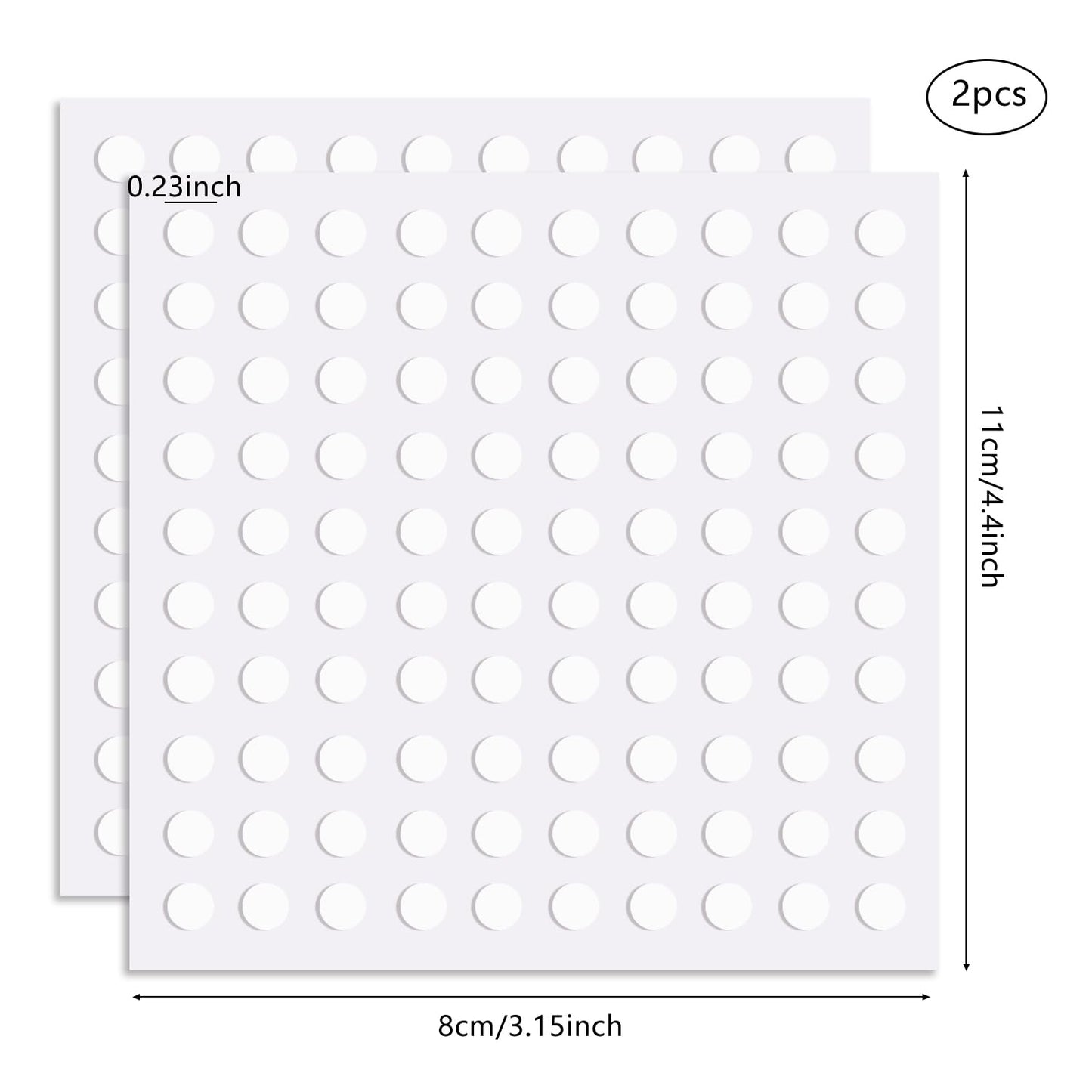 500 Pcs Double Sided Sticky Dots Clear Removable Adhesive Putty - Poster Putty, Sticky Tack, Sticky Dots for Wall Hanging, Balloons, Crafts, Festival Party Decorations (0.31" X 0.51")