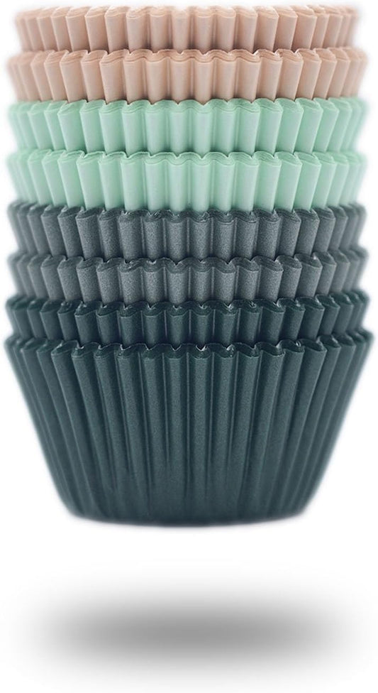 Bake Choice Cupcake Liners 200 Pcs Muffin Liners Standard Cupcake Wrappers, CupCake Liners, Food Grade Cupcake Liners, Greaseproof Parchment Muffin Liners Calyx Series