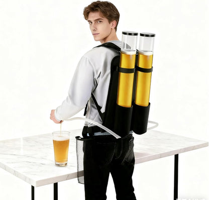 Portable Beer Dispenser, Dual Tank Backpack Drink Dispenser, Backpack Beer Liquor Dispenser,Party Beverage Drink Dispenser ﻿