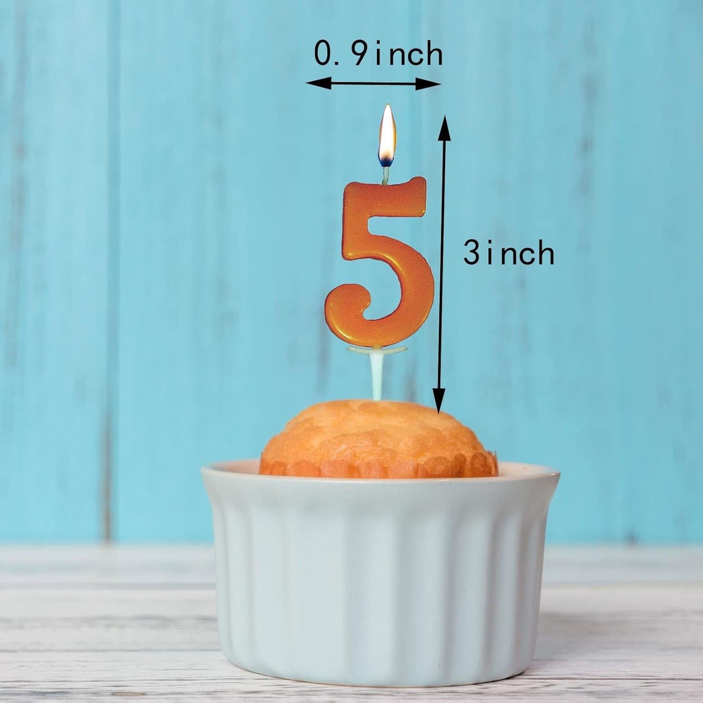 10 Pieces Birthday Numeral Candles, Cake Numeral Candle for Cake Decoration, Number 0-9 Cake Topper Candles Number 0 1 2 3 4 5 6 7 8 9 for Birthday Wedding Anniversary Party Celebration, Black