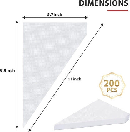 100pcs Disposable Small Piping Bags 8 inch, Mini Piping Bags, Pastry Piping Bags for Cream Frosting, Icing Bags for Cake and Dessert Decorations