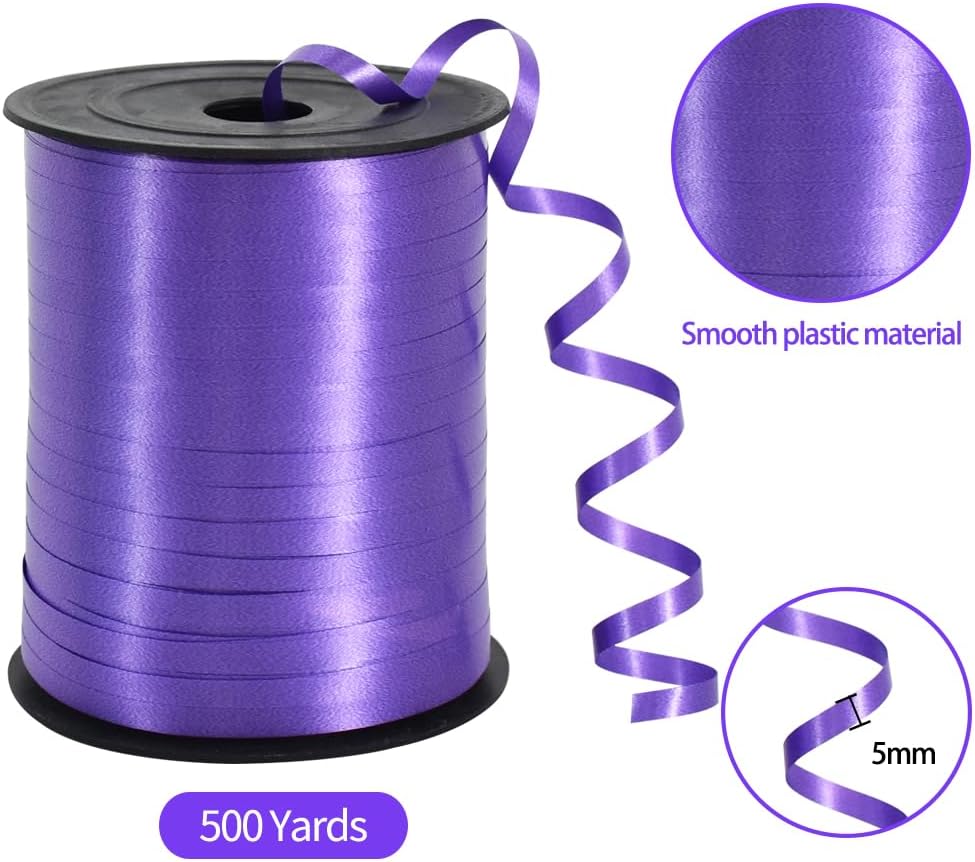 TONIFUL 500 Yards Curling Ribbon-Balloon Ribbon-Balloon String for Art&Craft Decor,Gift Wrapping,Ribbons and Bows for Christmas New Year Birthday Gifts (Silver)
