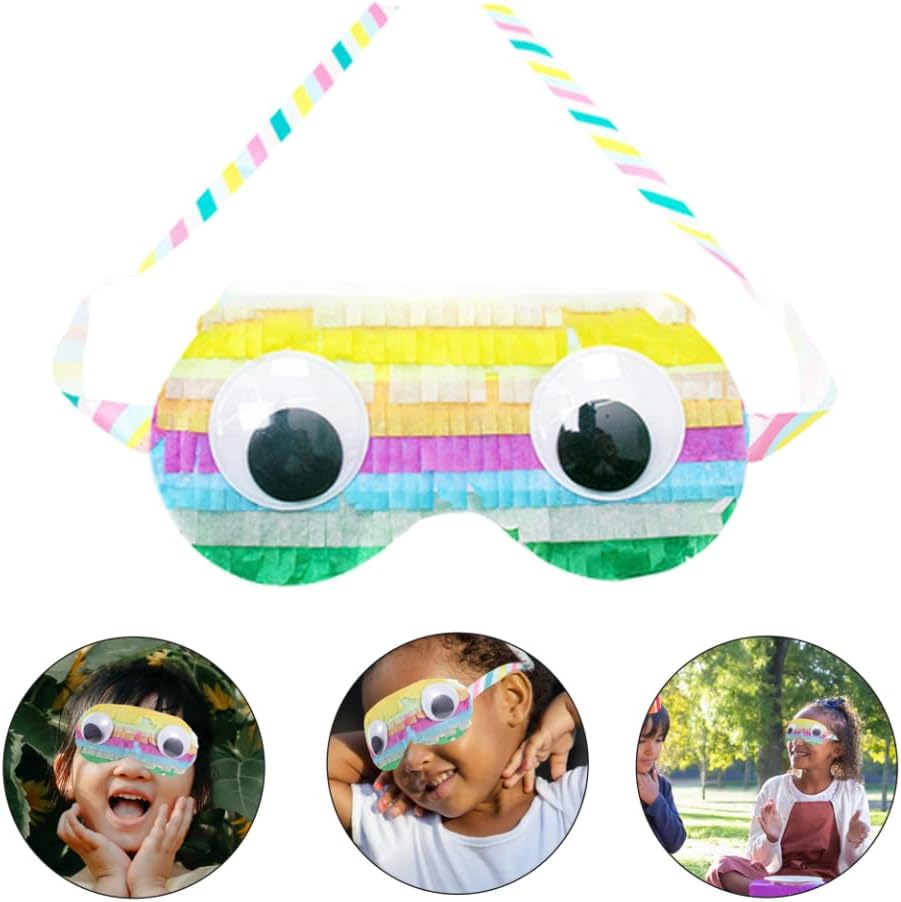 SUPVOX 2pcs Paper Eye Masks for Boys and Girls Birthday Party Games Fun Pinata Supplies for Boy Girl Celebrations Lightweight and Eye-catching Design