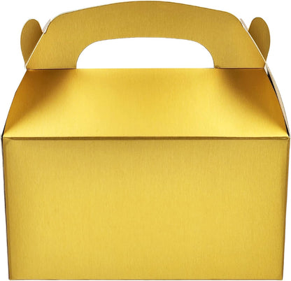 The Dreidel Company Gable Treat Boxes, Party Favors, 6.25" x 3.5" x 3.5" Inch Box, 25-Pack (Assorted)