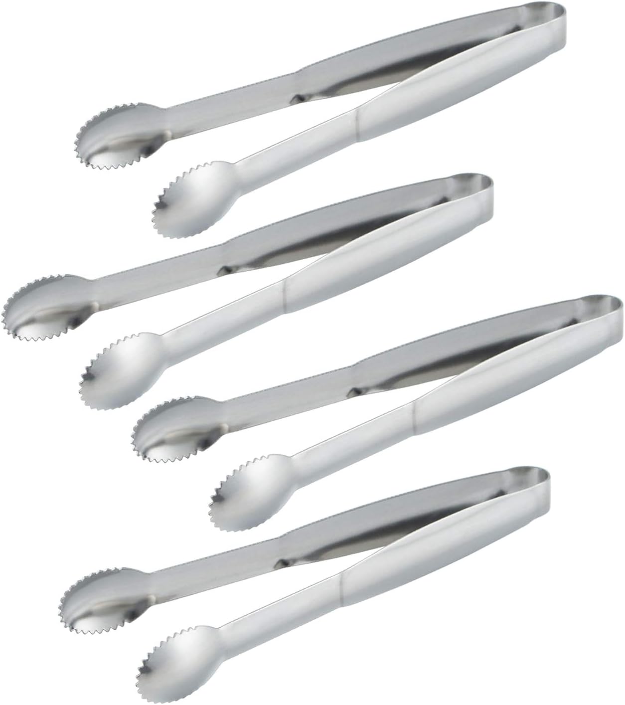 MSY BIGSUNNY Durable Stainless Steel Ice Tongs, 7 inch Sugar Cube Serving Tongs, Set of 2